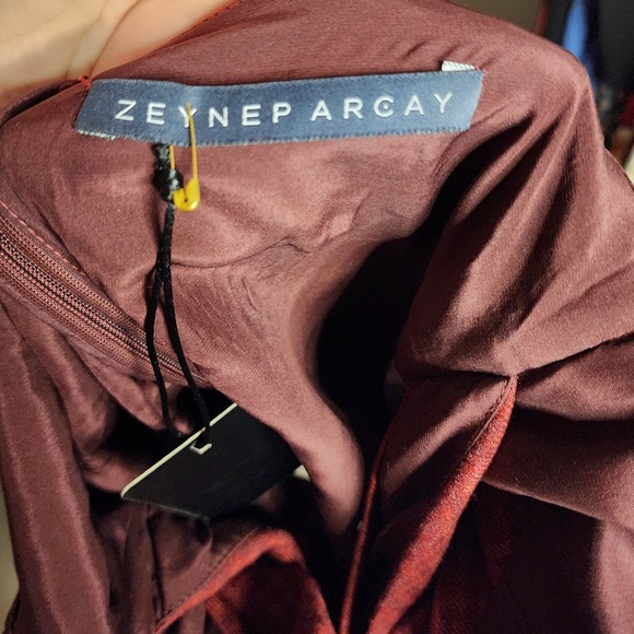 NWT Zeynep Arcay Wool Silk Plaid Bodysuit - Picture 11 of 12